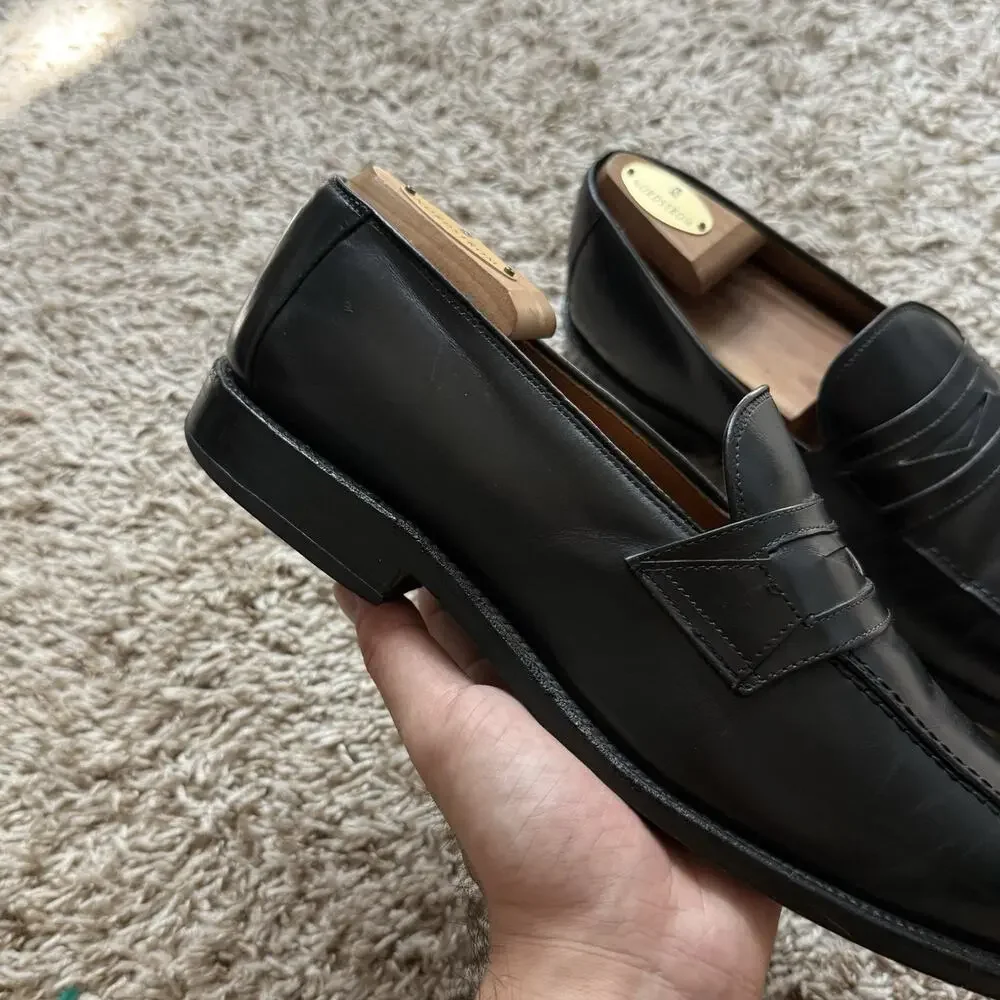 Allen Edmonds USA Sheridan Black Leather Penny Loafers Slip On Men’s Size 8.5 E